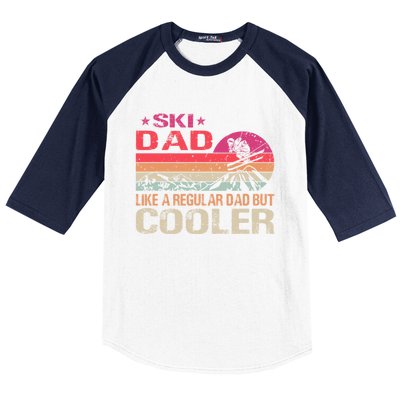 Ski Dad Like A Regular Dad But Cooler Ski Skier Meaningful Gift Baseball Sleeve Shirt