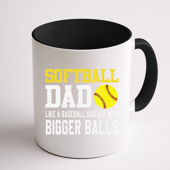 Softball Dad Like A Baseball But With Bigger Balls FatherS Mug