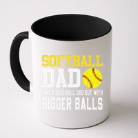 Softball Dad Like A Baseball But With Bigger Balls FatherS Mug