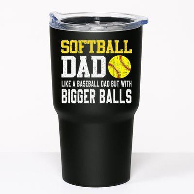 Softball Dad Like A Baseball But With Bigger Balls FatherS Tumbler