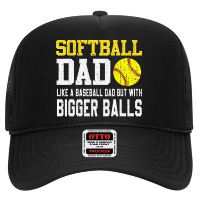 Softball Dad Like A Baseball But With Bigger Balls FatherS Hat