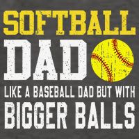 Softball Dad Like A Baseball But With Bigger Balls FatherS Vector Backpack