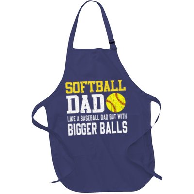 Softball Dad Like A Baseball But With Bigger Balls FatherS Apron