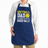 Softball Dad Like A Baseball But With Bigger Balls FatherS Apron