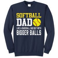 Softball Dad Like A Baseball But With Bigger Balls FatherS Sweatshirt