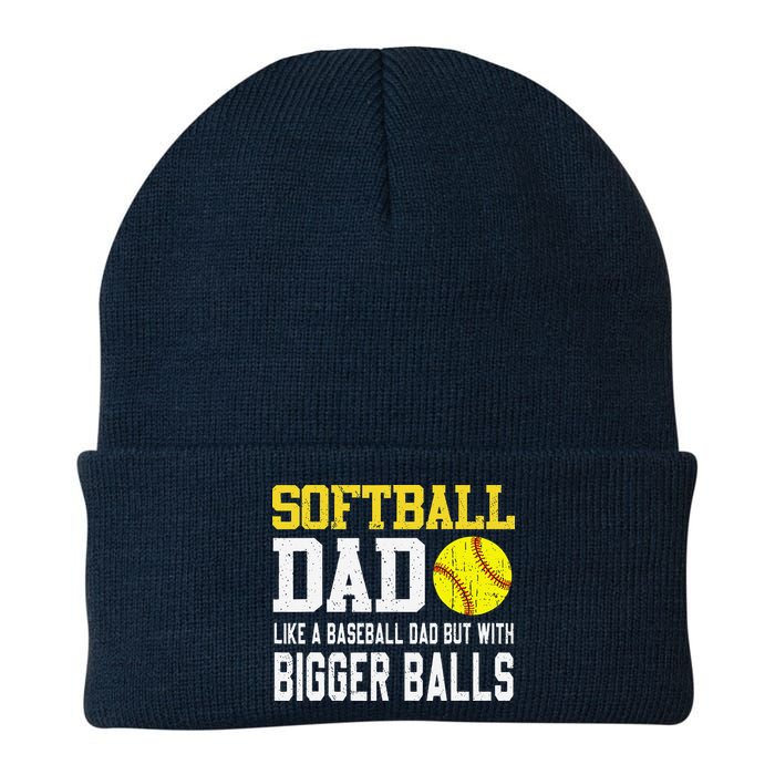 Softball Dad Like A Baseball But With Bigger Balls FatherS Beanie