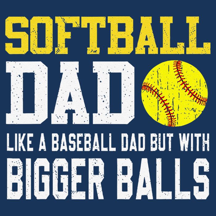 Softball Dad Like A Baseball But With Bigger Balls FatherS Drawstring Bag