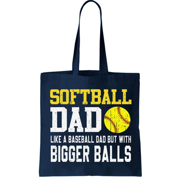 Softball Dad Like A Baseball But With Bigger Balls FatherS Bag