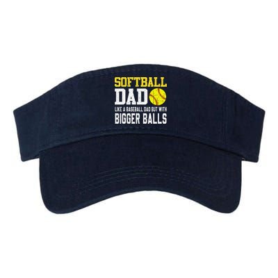 Softball Dad Like A Baseball But With Bigger Balls FatherS Visor