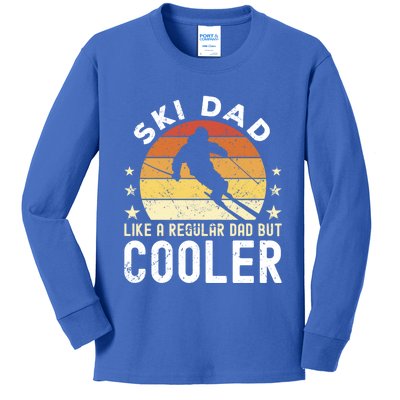 Ski Dad Like A Regular Dad But Cooler Skier Dad Gift Kids Long Sleeve Shirt