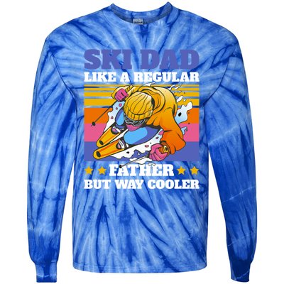 Ski Dad Like A Regular Dad But Way Cooler For Fathers Day Gift Tie-Dye Long Sleeve Shirt