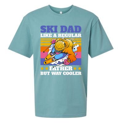 Ski Dad Like A Regular Dad But Way Cooler For Fathers Day Gift Sueded Cloud Jersey T-Shirt