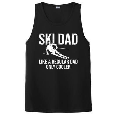 Ski Dad Like A Regular Dad Only Cooler Happy Father Day Funny Gift PosiCharge Competitor Tank