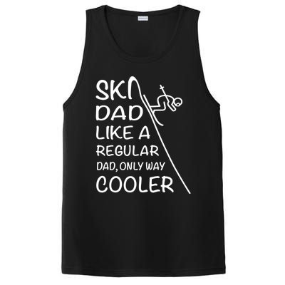 Ski Dad Like A Regular Dad Only Way Cooler Cute Gift Daddy Skier Gift PosiCharge Competitor Tank