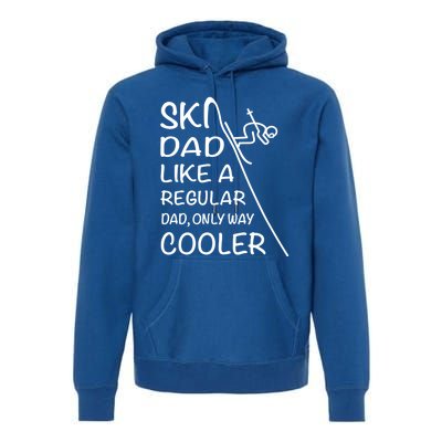 Ski Dad Like A Regular Dad Only Way Cooler Cute Gift Daddy Skier Gift Premium Hoodie