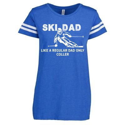 Ski Dad Like A Regular Dad Only Cooler Funny Skiing Gift Enza Ladies Jersey Football T-Shirt