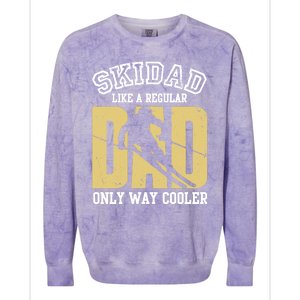 Ski Dad Like A Regular Dad Only Way Cooler Gift Colorblast Crewneck Sweatshirt