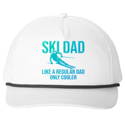 Ski Dad Like A Regular Dad Only Cooler Happy Father Day Funny Gift Snapback Five-Panel Rope Hat