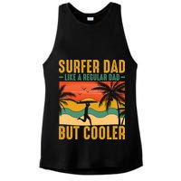 Surfer Dad Like Regular Dad But Cooler | Surfing Dad Ladies PosiCharge Tri-Blend Wicking Tank