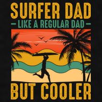 Surfer Dad Like Regular Dad But Cooler | Surfing Dad Ladies PosiCharge Tri-Blend Wicking Tank