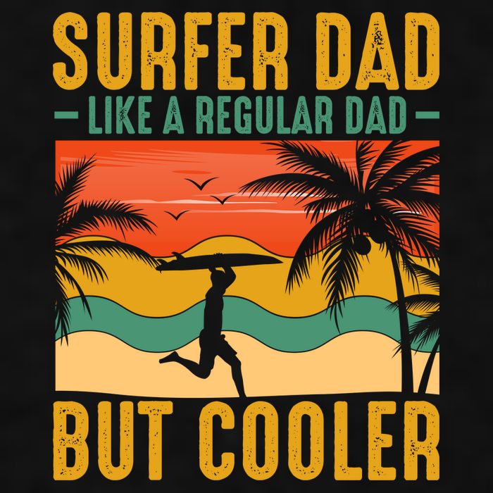 Surfer Dad Like Regular Dad But Cooler | Surfing Dad Ladies PosiCharge Tri-Blend Wicking Tank