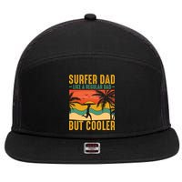 Surfer Dad Like Regular Dad But Cooler | Surfing Dad 7 Panel Mesh Trucker Snapback Hat