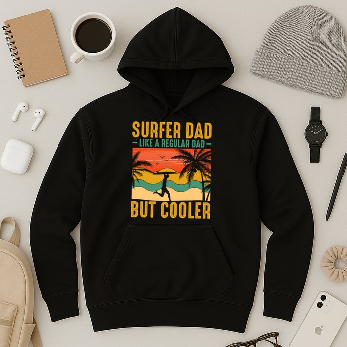Surfer Dad Like Regular Dad But Cooler | Surfing Dad Hoodie