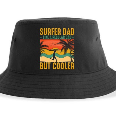 Surfer Dad Like Regular Dad But Cooler | Surfing Dad Sustainable Bucket Hat