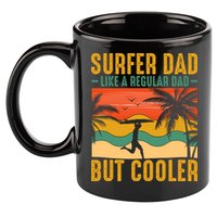 Surfer Dad Like Regular Dad But Cooler | Surfing Dad 11oz C Handle Ceramic Mug