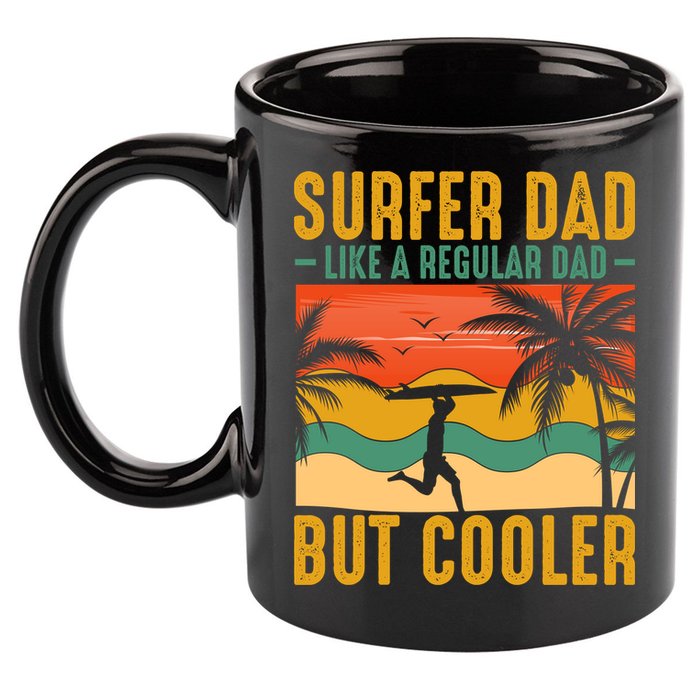 Surfer Dad Like Regular Dad But Cooler | Surfing Dad 11oz C Handle Ceramic Mug