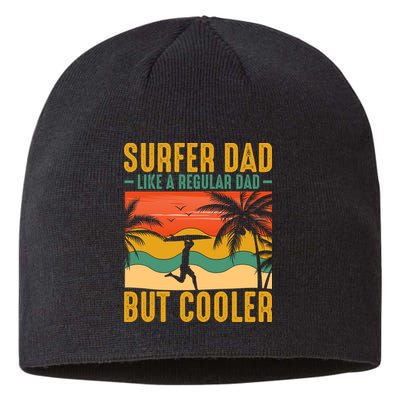 Surfer Dad Like Regular Dad But Cooler | Surfing Dad Sustainable Beanie