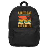 Surfer Dad Like Regular Dad But Cooler | Surfing Dad 16 in Basic Backpack