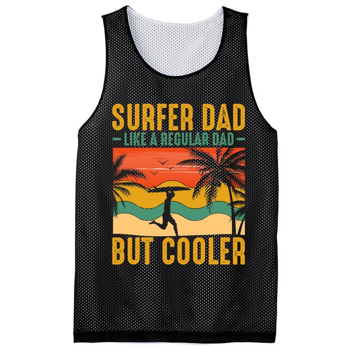 Surfer Dad Like Regular Dad But Cooler | Surfing Dad Mesh Reversible Basketball Jersey Tank