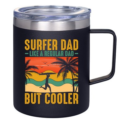 Surfer Dad Like Regular Dad But Cooler | Surfing Dad 12oz Stainless Steel Coffee Mug