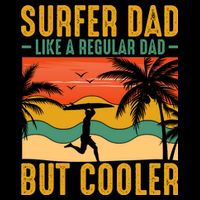Surfer Dad Like Regular Dad But Cooler | Surfing Dad Cooling Performance Long Sleeve Crew