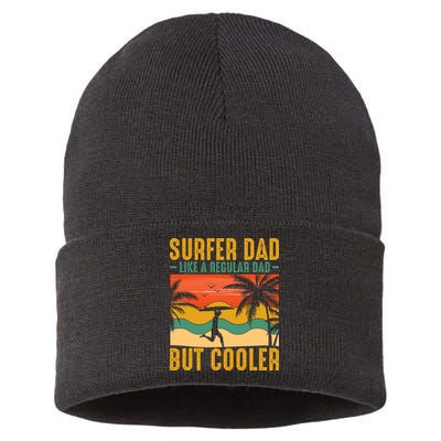 Surfer Dad Like Regular Dad But Cooler | Surfing Dad Sustainable Knit Beanie
