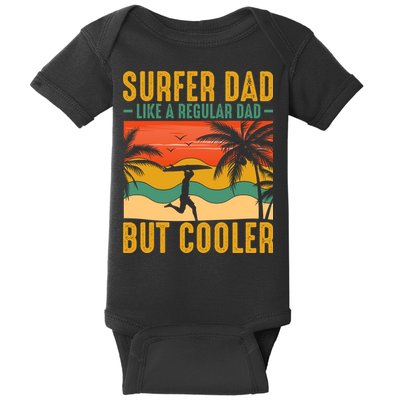 Surfer Dad Like Regular Dad But Cooler | Surfing Dad Baby Bodysuit