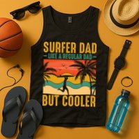 Surfer Dad Like Regular Dad But Cooler | Surfing Dad Tank Top