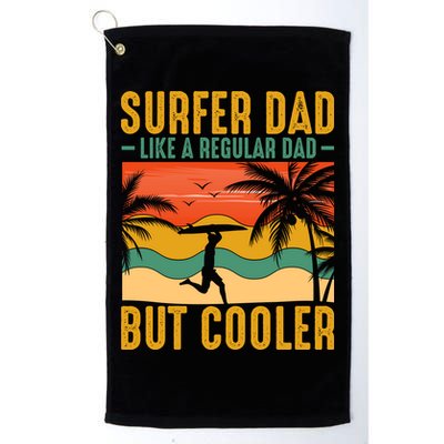 Surfer Dad Like Regular Dad But Cooler | Surfing Dad Golf Towel