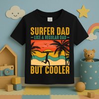 Surfer Dad Like Regular Dad But Cooler | Surfing Dad Toddler T-Shirt