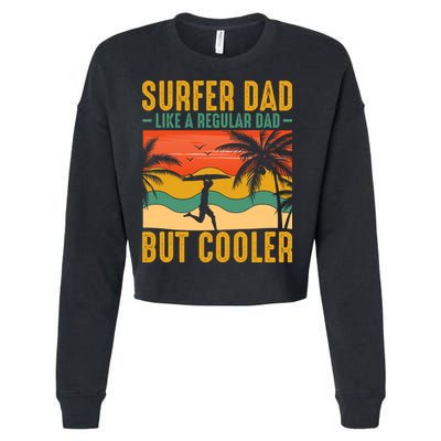 Surfer Dad Like Regular Dad But Cooler | Surfing Dad Cropped Pullover Crew