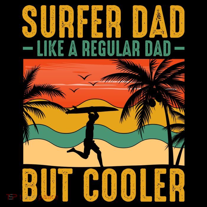 Surfer Dad Like Regular Dad But Cooler | Surfing Dad Women's V-Neck T-Shirt