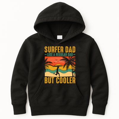Surfer Dad Like Regular Dad But Cooler | Surfing Dad Kids Hoodie