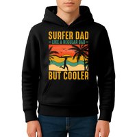 Surfer Dad Like Regular Dad But Cooler | Surfing Dad Kids Hoodie