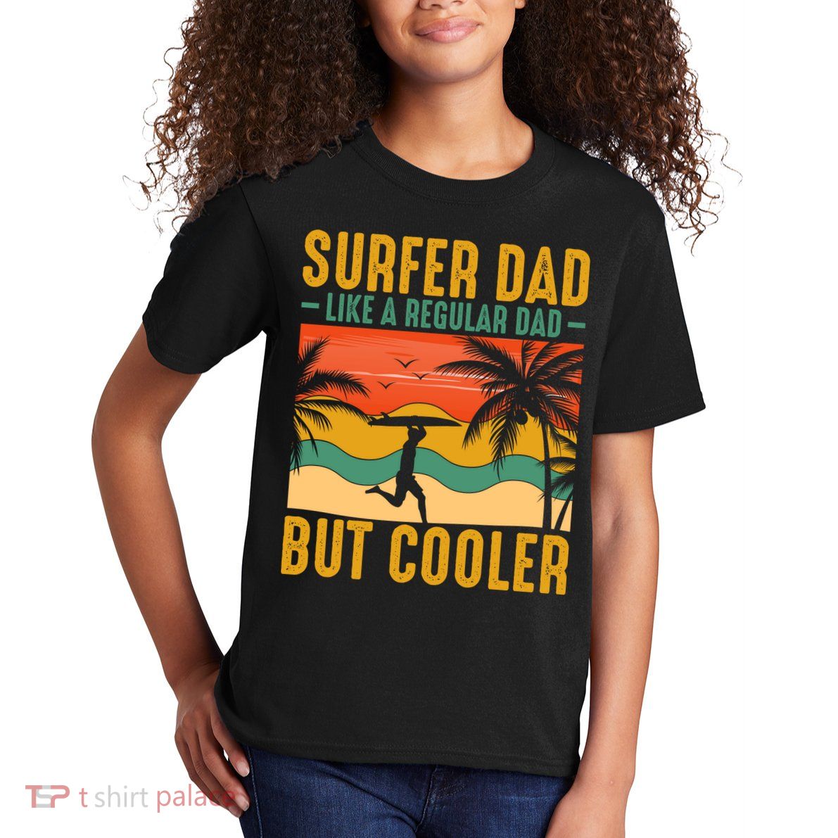 Surfer Dad Like Regular Dad But Cooler | Surfing Dad Kids T-Shirt