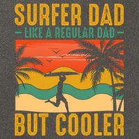 Surfer Dad Like Regular Dad But Cooler | Surfing Dad Cotton Canvas Backpack
