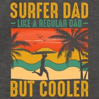 Surfer Dad Like Regular Dad But Cooler | Surfing Dad Vector Backpack