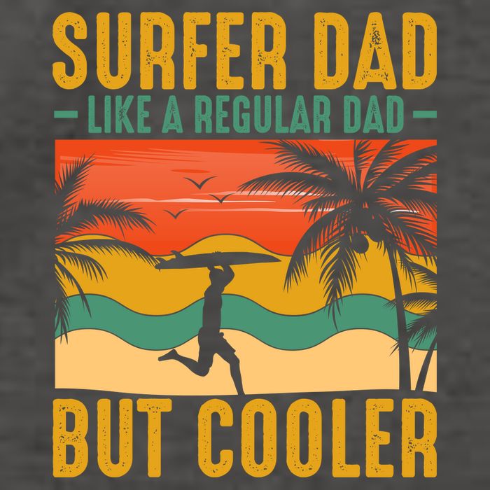 Surfer Dad Like Regular Dad But Cooler | Surfing Dad Vector Backpack