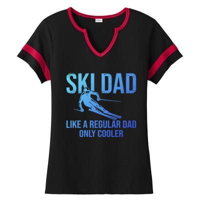 Ski Dad Like A Regular Dad Only Cooler Happy Father Day Funny Gift Ladies Halftime Notch Neck Tee