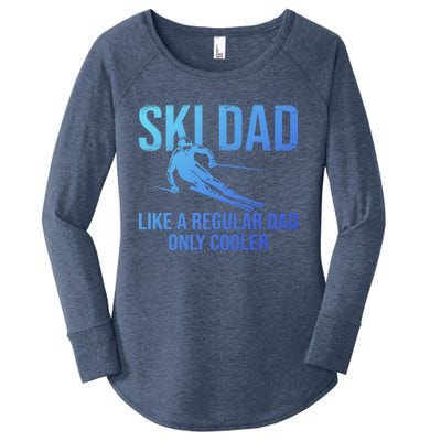 Ski Dad Like A Regular Dad Only Cooler Happy Father Day Funny Gift Women's Perfect Tri Tunic Long Sleeve Shirt